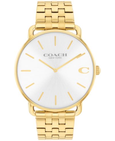 Мужские наручные часы COACH Elliot из нержавеющей стали с золотым покрытием, 43mm