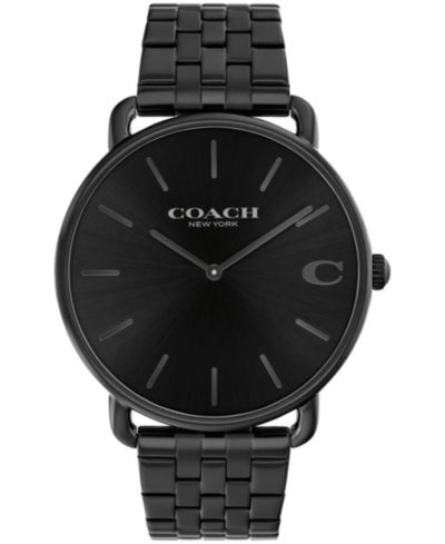 Часы COACH Men's Elliot Ionic Plated Black Stainless Steel 43mm