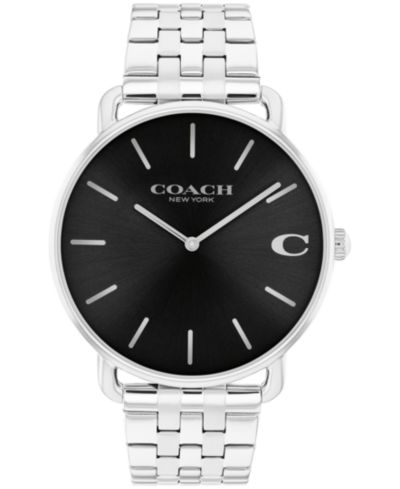 Мужские часы COACH Elliot с сереистым стальным браслетом, 43mm
