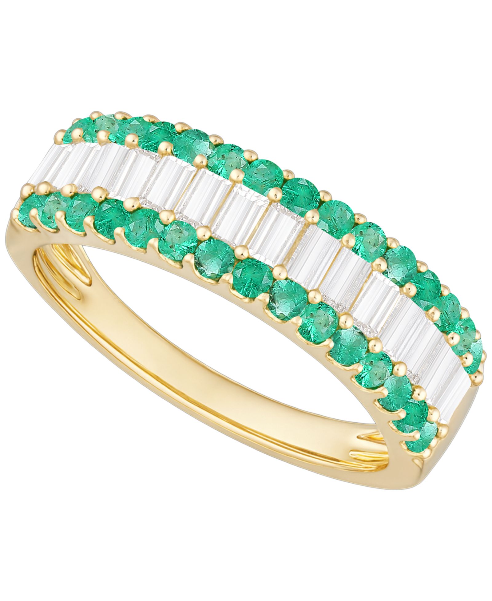 Кольцо Macy's Gemstone and Diamond (1/4 ct. t.w.) в 14K Gold