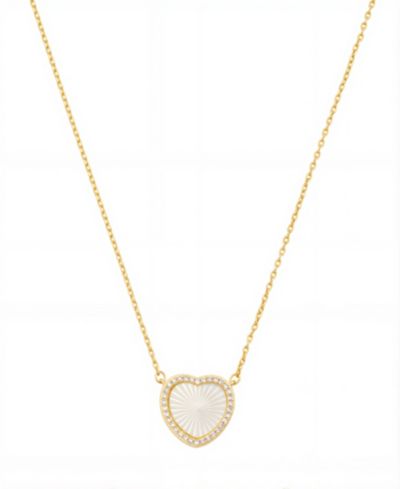 Ожерелье Unwritten Mother of Pearl Inlay Cubic Zirconia Heart