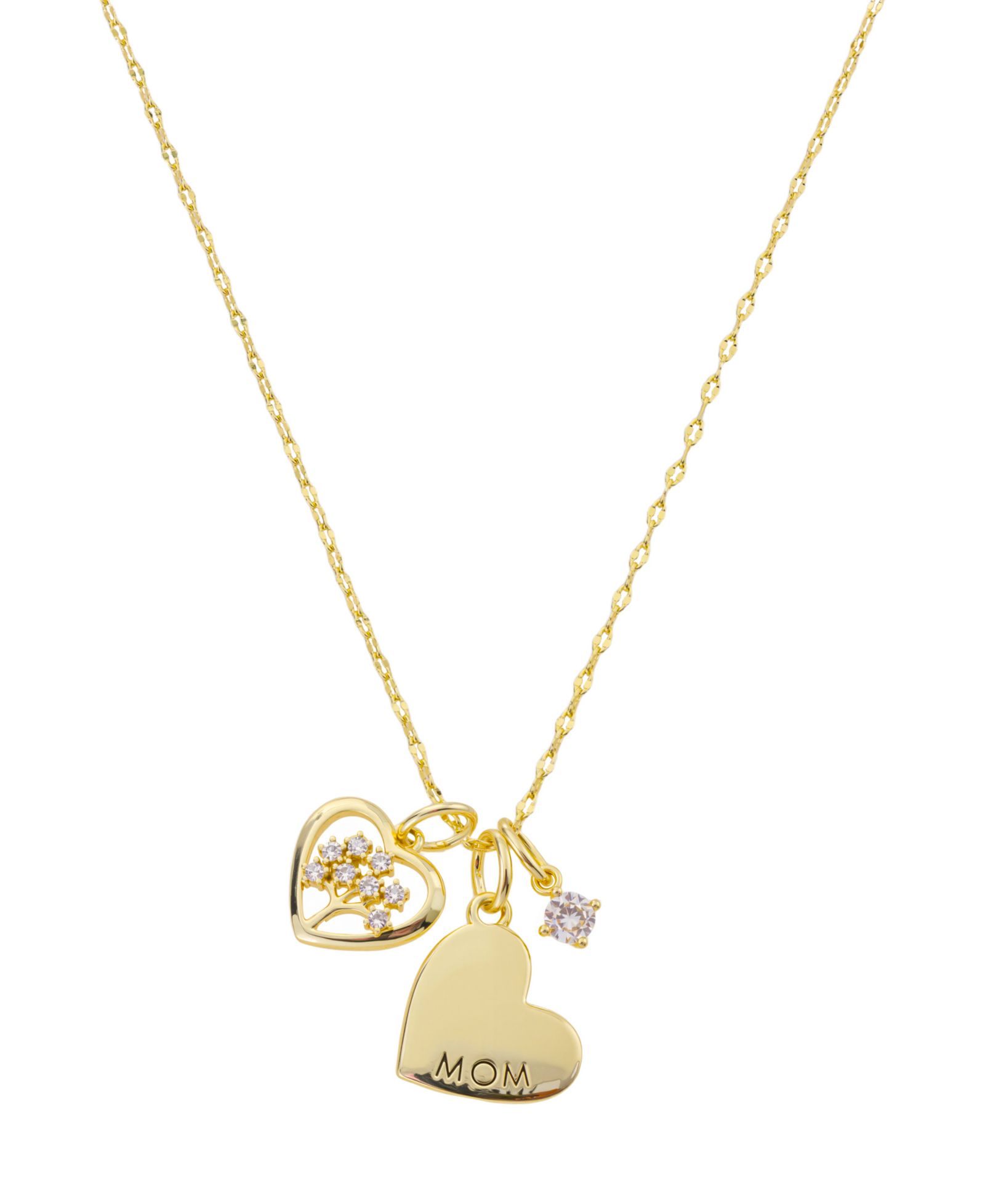 Подвеска Unwritten Cubic Zirconia Tree Open Heart "MOM"