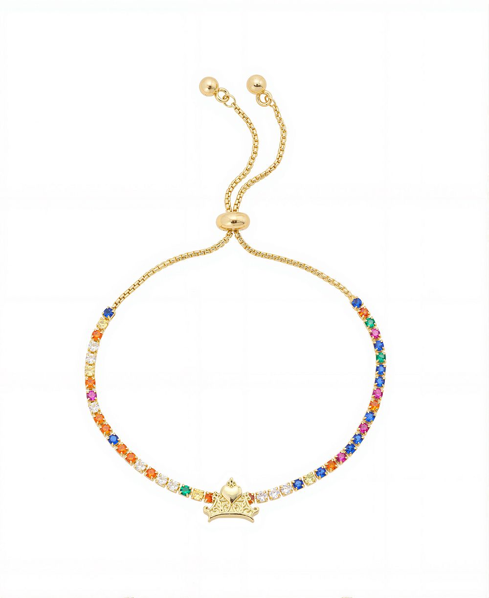 Disney Princess Crown Multicolor Bolo Bracelet