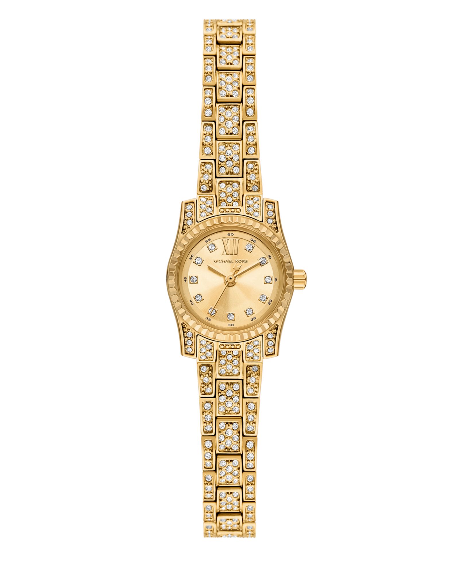 Michael Kors женские часы Lexington Three-Hand Gold-Tone Stainless Steel, 19mm