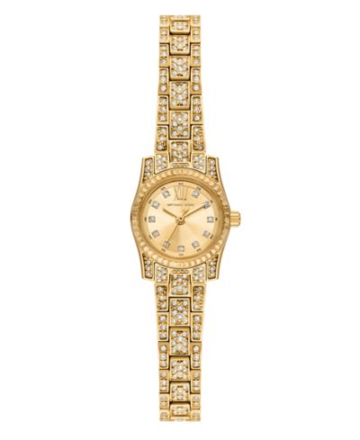 Michael Kors женские часы Lexington Three-Hand Gold-Tone Stainless Steel, 19mm