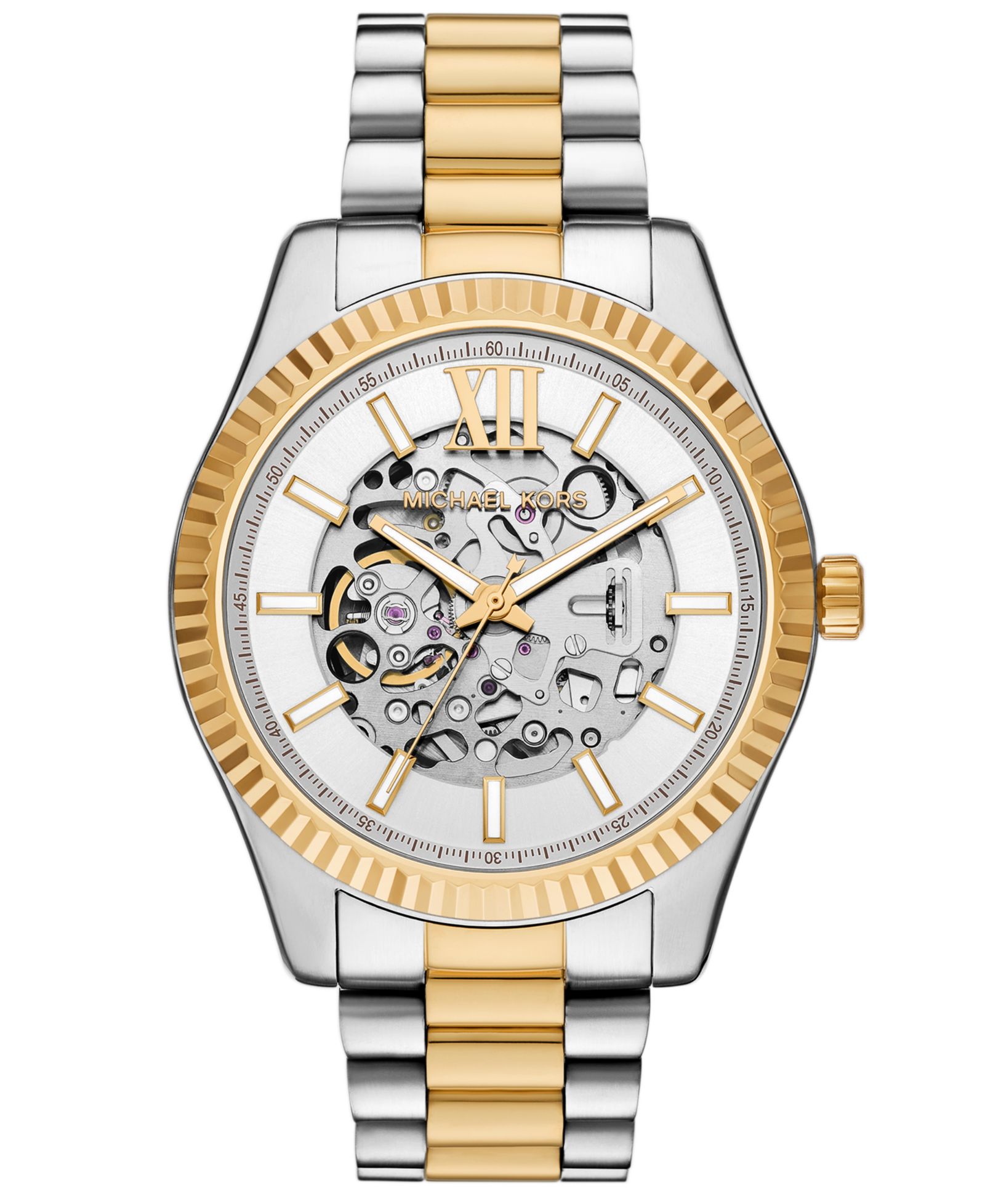 Michael Kors Men's Lexington Automatic Two-Tone Stainless Steel Watch, 45mm