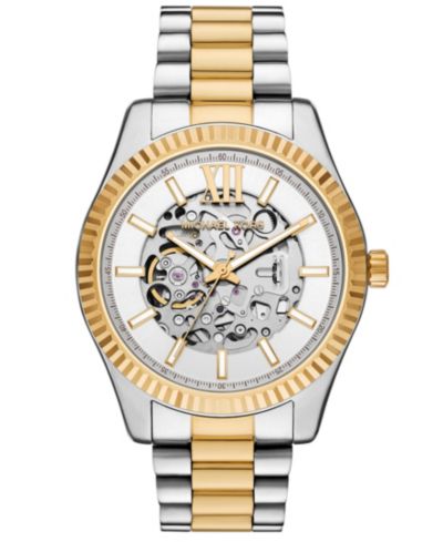 Michael Kors Мужские часы Lexington Automatic Two-Tone Stainless Steel, 45mm