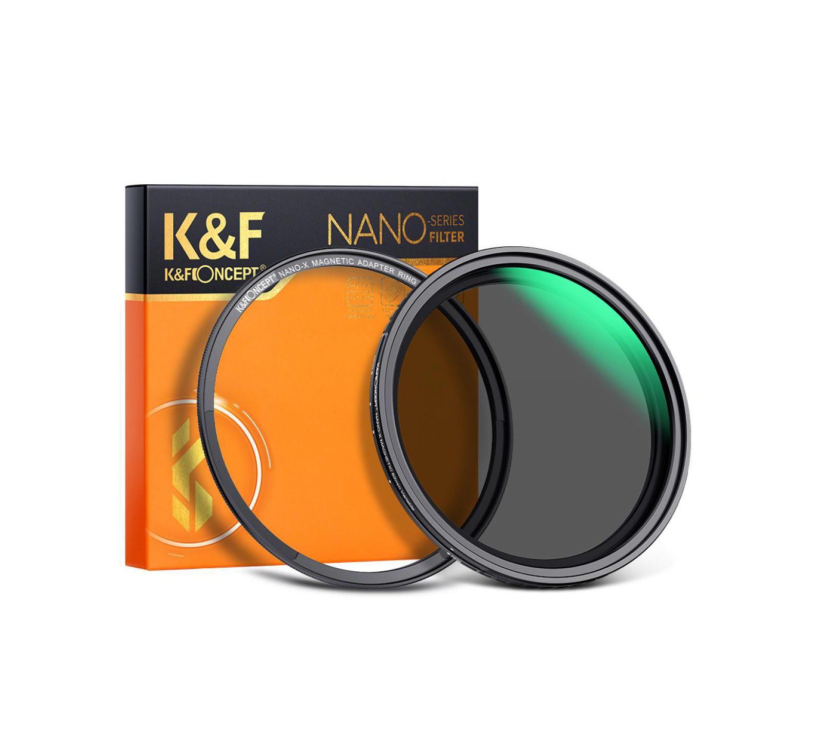 KandF Concept KF Concept 72mm Nano-X ND2-32 1-5 Stop Magnetic Variable ND Lens Filter