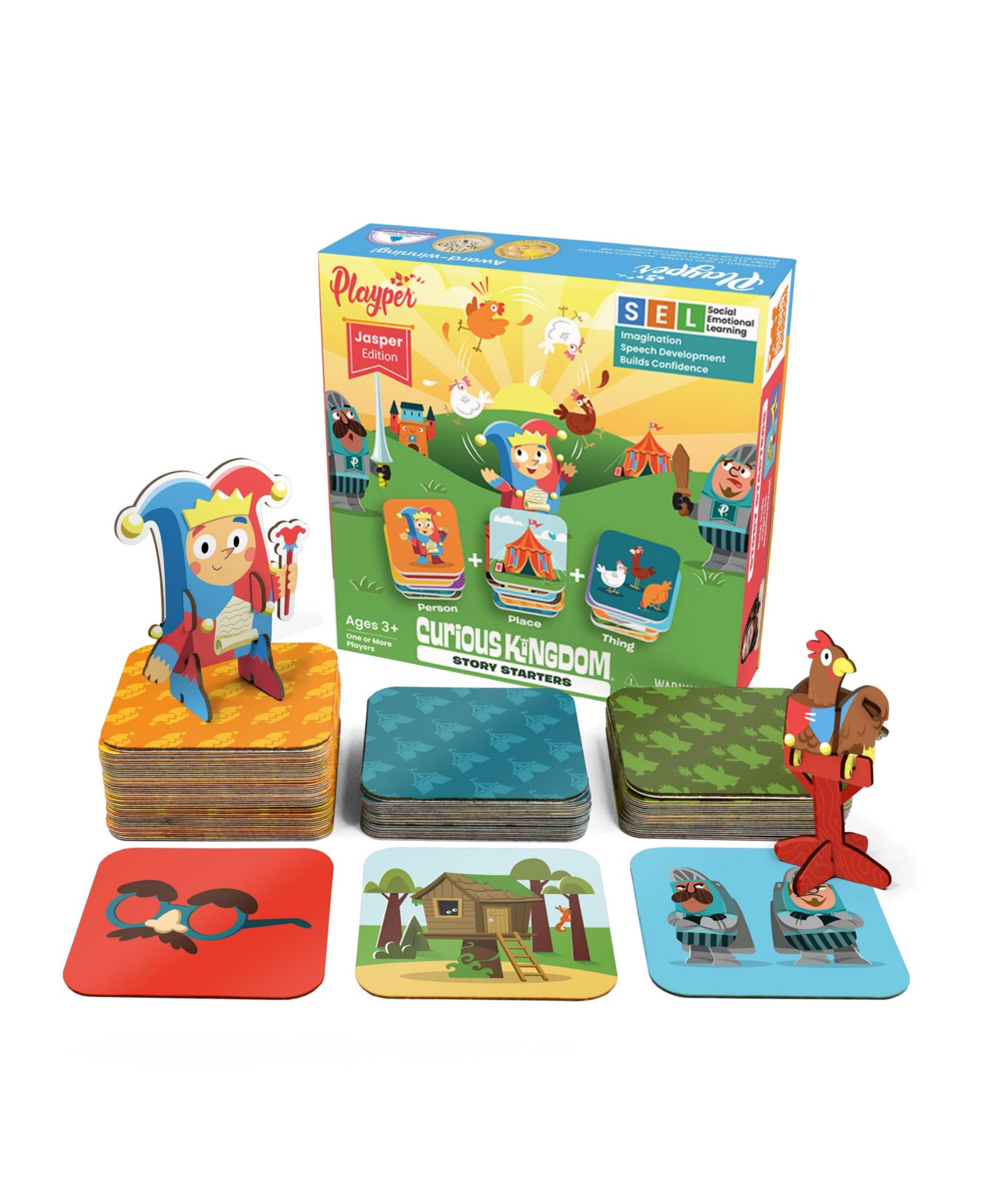 Playper Story Starters Jasper the Jester Card Game, Ages 3+