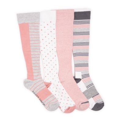 MUK LUKS Women's 4pk Compression Sock-Wide