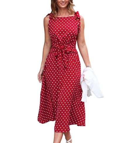 Cupshe Женское летнее платье макси в горошек Forever Classic Polka Dot Maxi Beach Dress