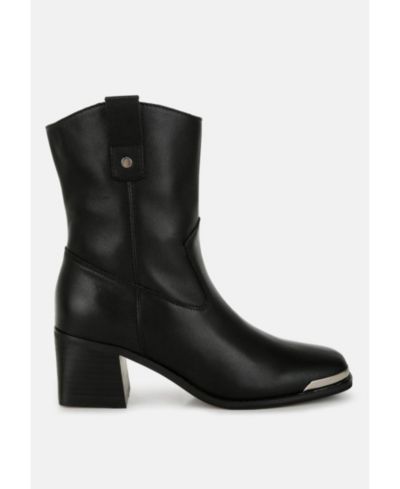 Rag and Co Women's ботильоны Iliad из натуральной кожи с металлическим акцентом