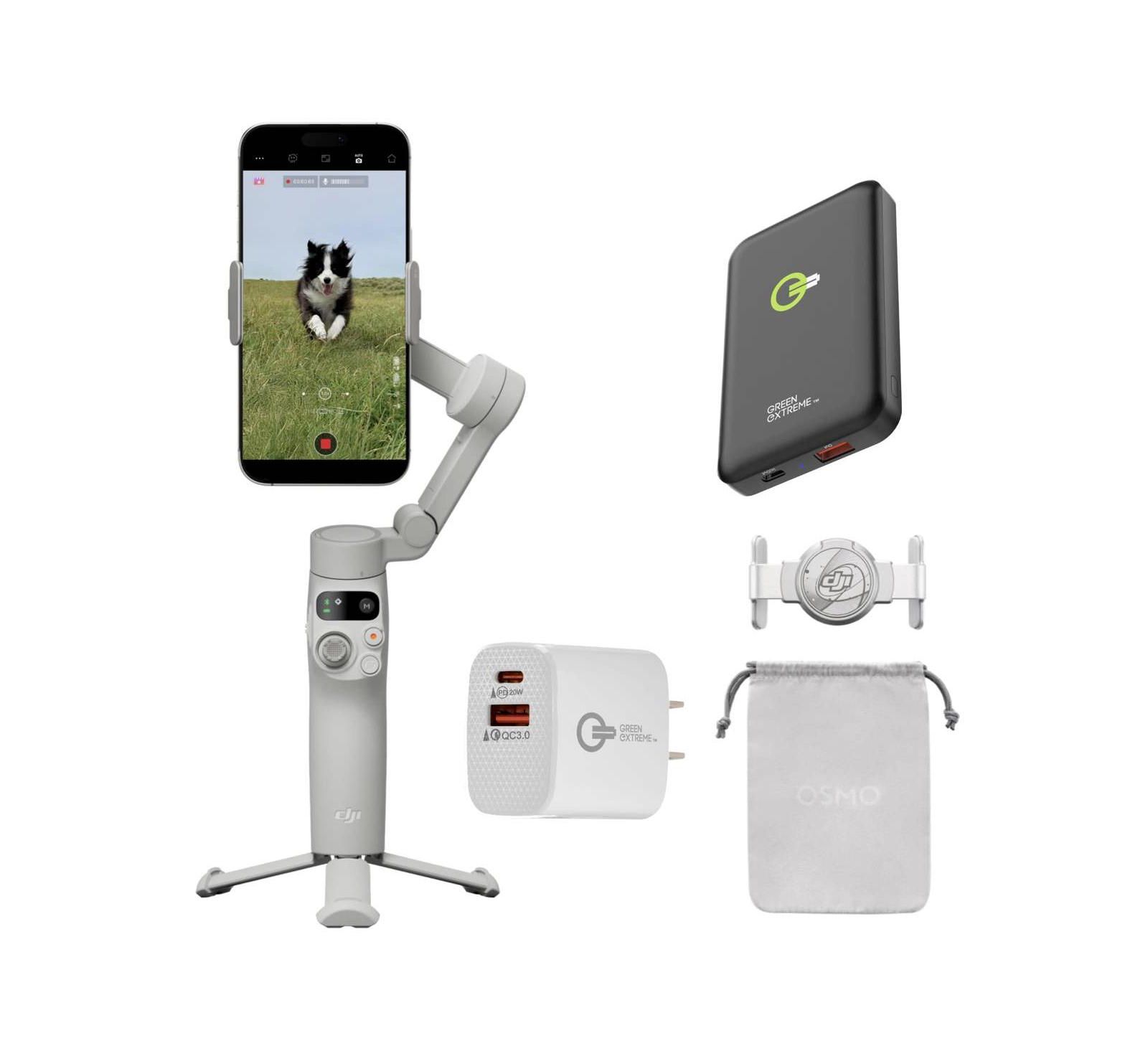 Стабилизатор DJI Osmo Mobile 7 для iPhone, Android, со встроенной подставкой, 3-осевой, ActiveTrack 7.0, ShotGuides, One-Tap Edit, 10hrs Use