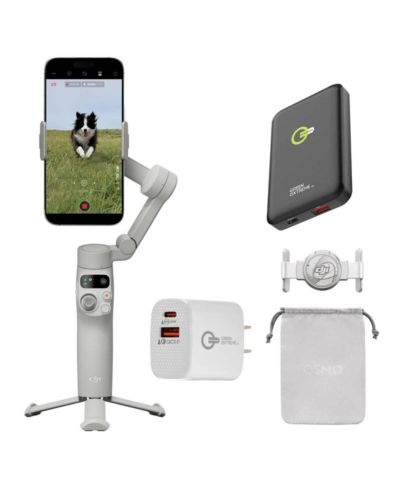 Стабилизатор DJI Osmo Mobile 7 для iPhone, Android, со встроенной подставкой, 3-осевой, ActiveTrack 7.0, ShotGuides, One-Tap Edit, 10hrs Use