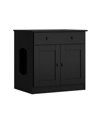 Закрытый лоток для кошачьего туалета Palace Imports Ziva из цельного дерева, 2 двери