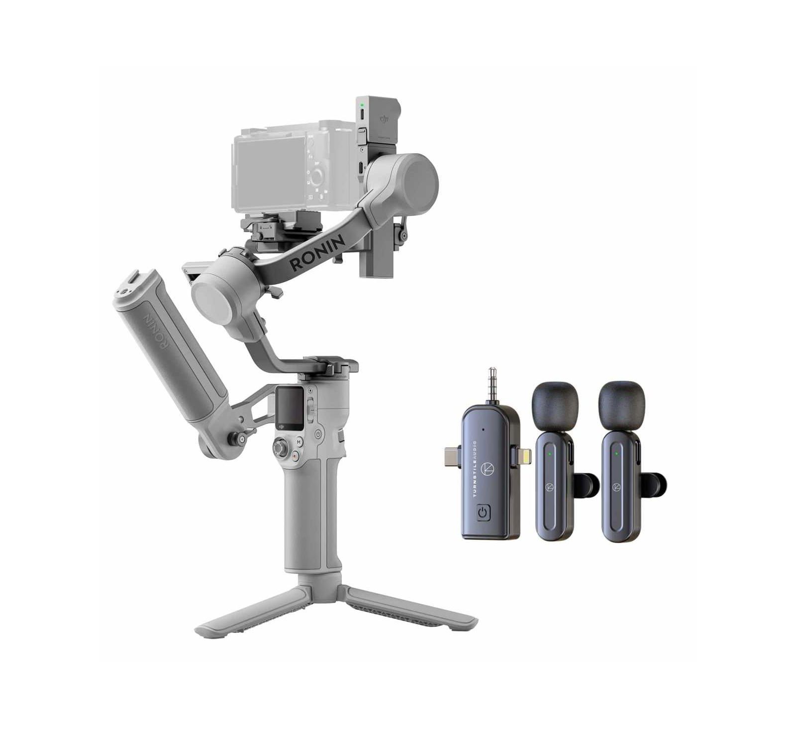 Dji RS 4 Mini Wireless Gimbal Stabilizer with Lavalier Microphone for Cameras
