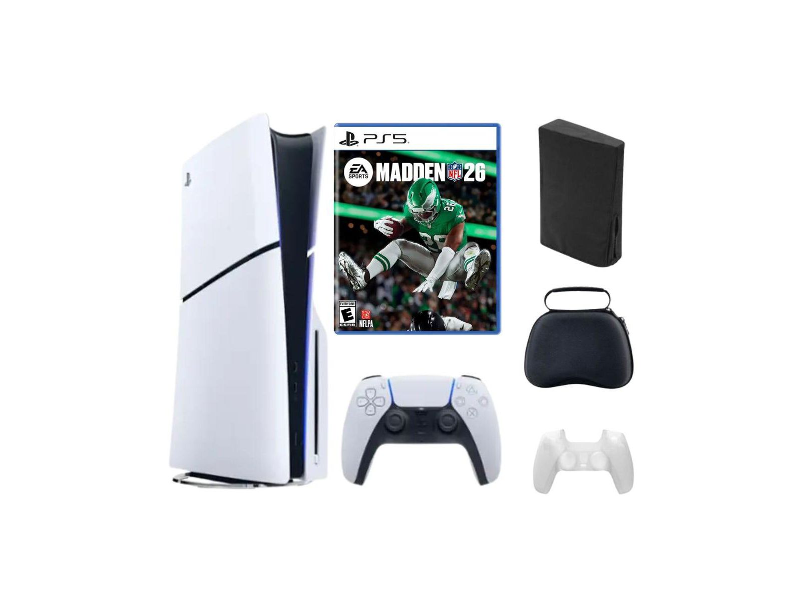 Sony PlayStation 5 Slim Disc Bundle with Madden 26 Game and Accessories