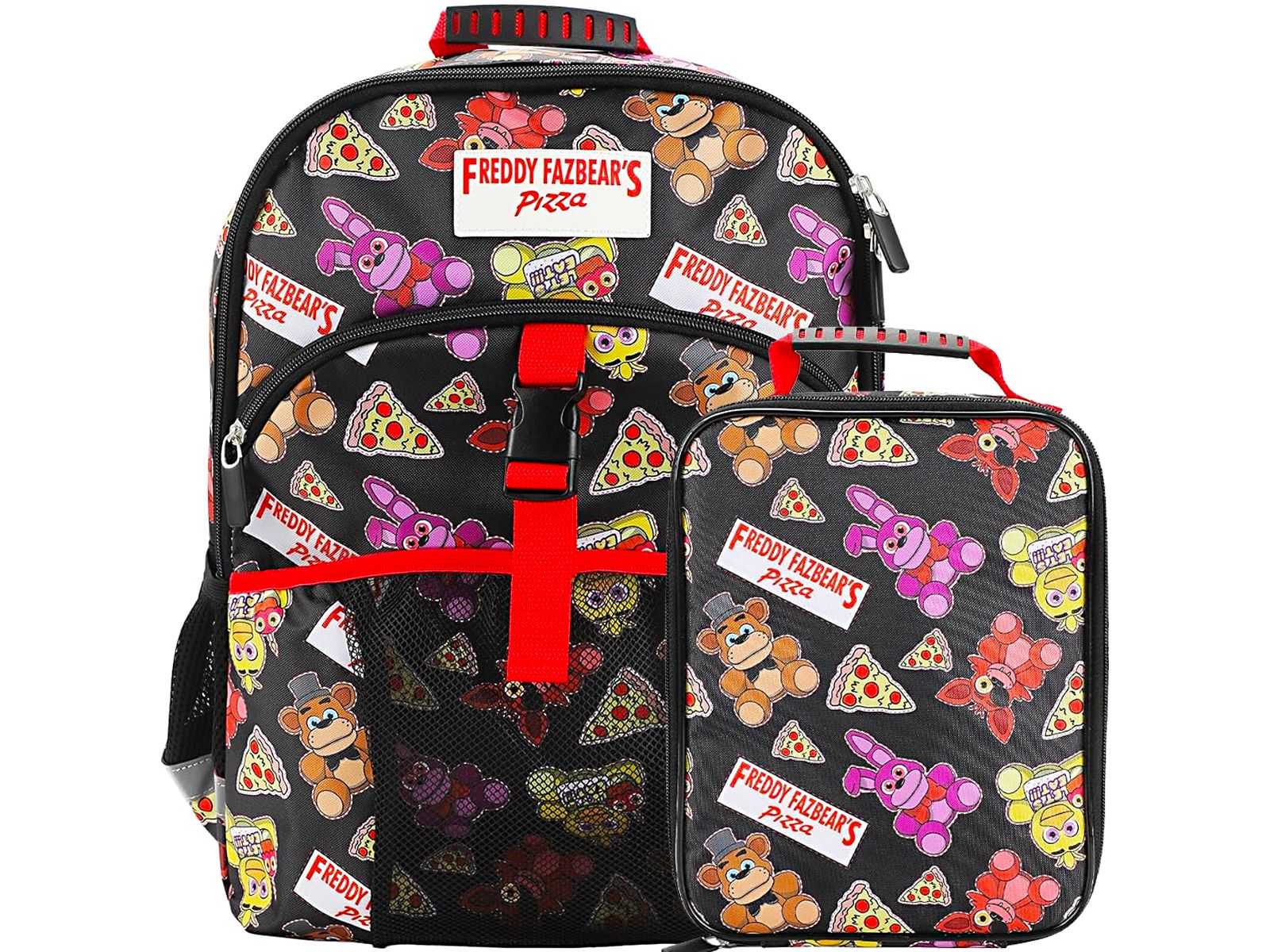 Five Nights at Freddy's 2-Piece 16"  Youth Premium Backpack and Lunch Kit Set For School Boys And Girls