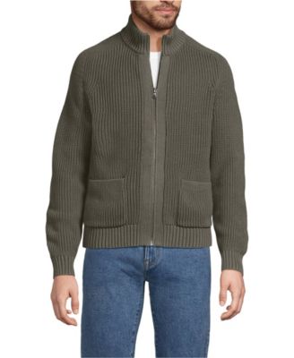 Lands' End Мужской кардиган Drifter Long Sleeve Full Zip