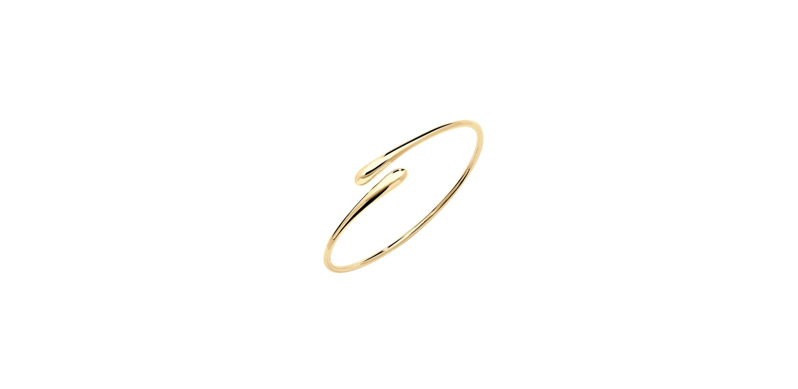 Cross open drop bangle in Vermeil