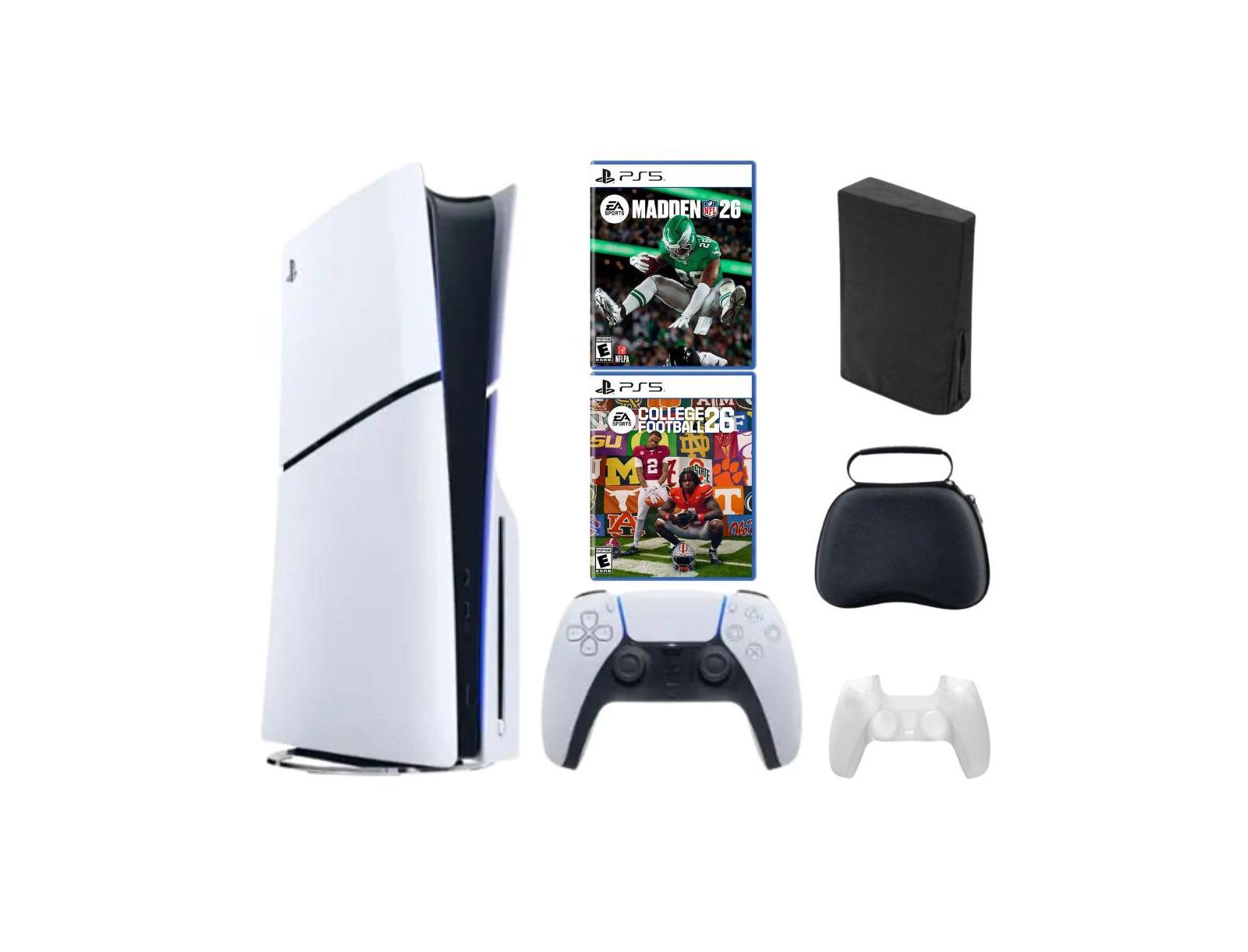 Sony - PlayStation 5 Slim Disc Bundle с играми College Football 26, Madden 26 и аксессуарами