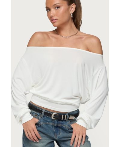 Edikted Женский топ Nannie Off Shoulder Oversized