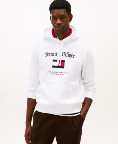 Tommy Hilfiger Men's Embroidered Flag Hoodie