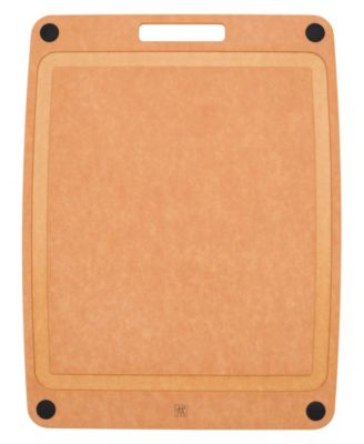 Zwilling Разделочная доска из растительного волокна 17x13", с желобками для сока и силиконовыми ножками
