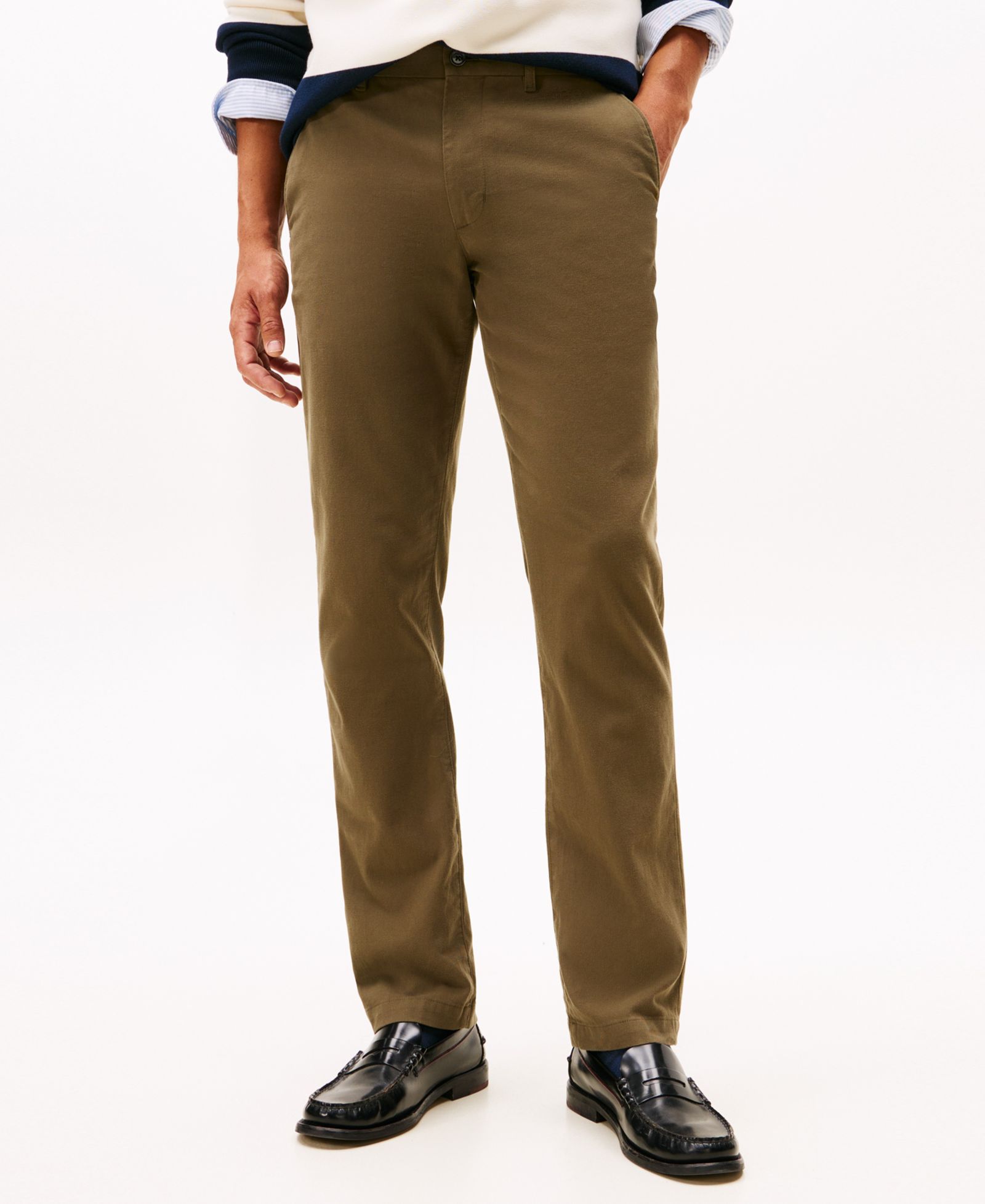 Tommy Hilfiger Men's Denton Straight-Fit Yarn Dye Structure Chino Pants