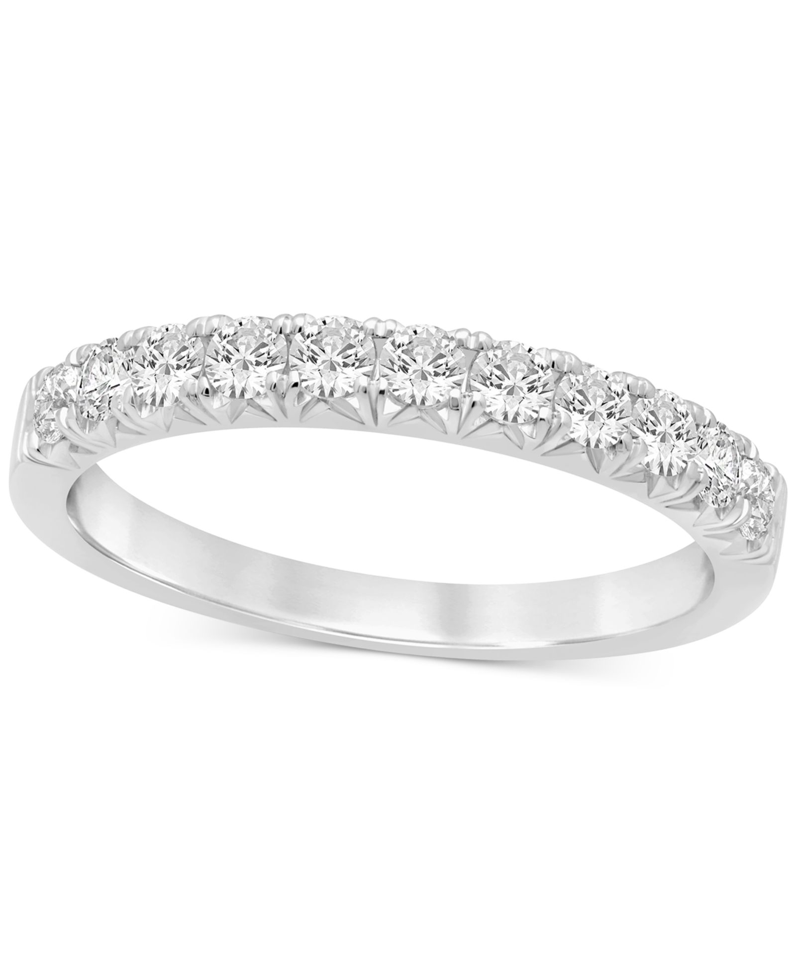 Кольцо с выращенным бриллиантом в золоте 14K White Gold