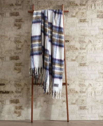Eddie Bauer Plaid Faux Mohair Throw, 60" x 50"