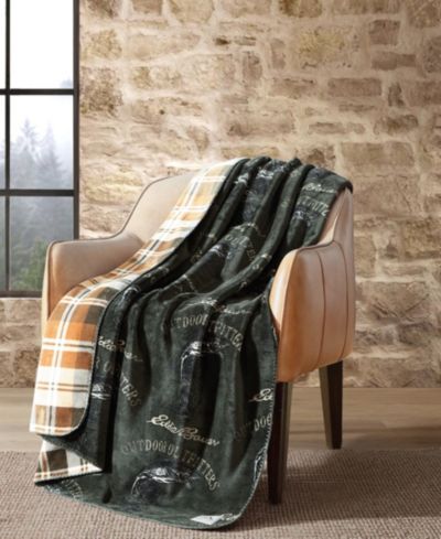 Декоративный фланелевый плед Eddie Bauer 70" x 60"