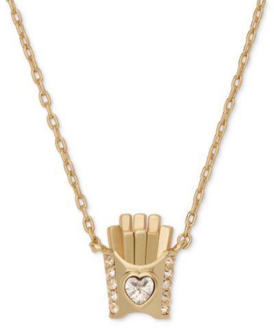 kate spade new york Cubic Zirconia Happy Fry-Day Pendant Necklace