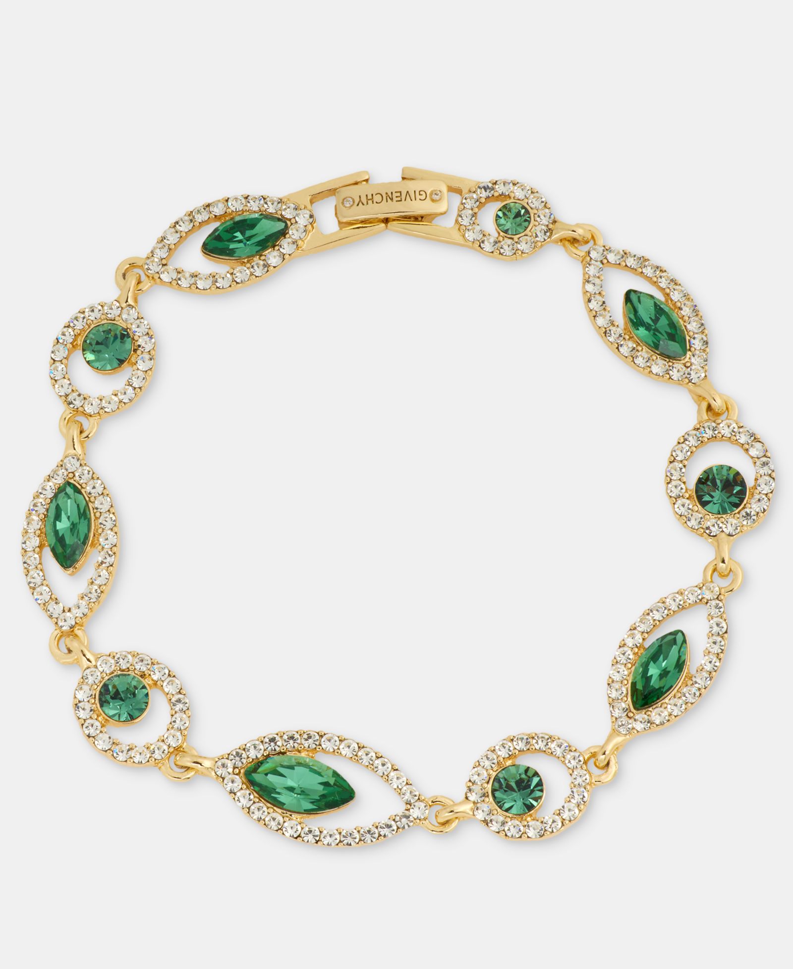 Браслет Givenchy Rhodium Glass Stone Silver-Tone Flex
