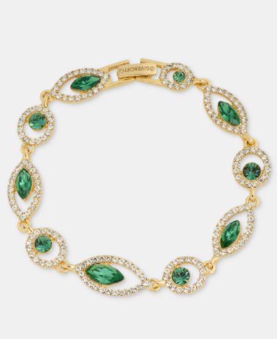 Браслет Givenchy Rhodium Glass Stone Silver-Tone Flex