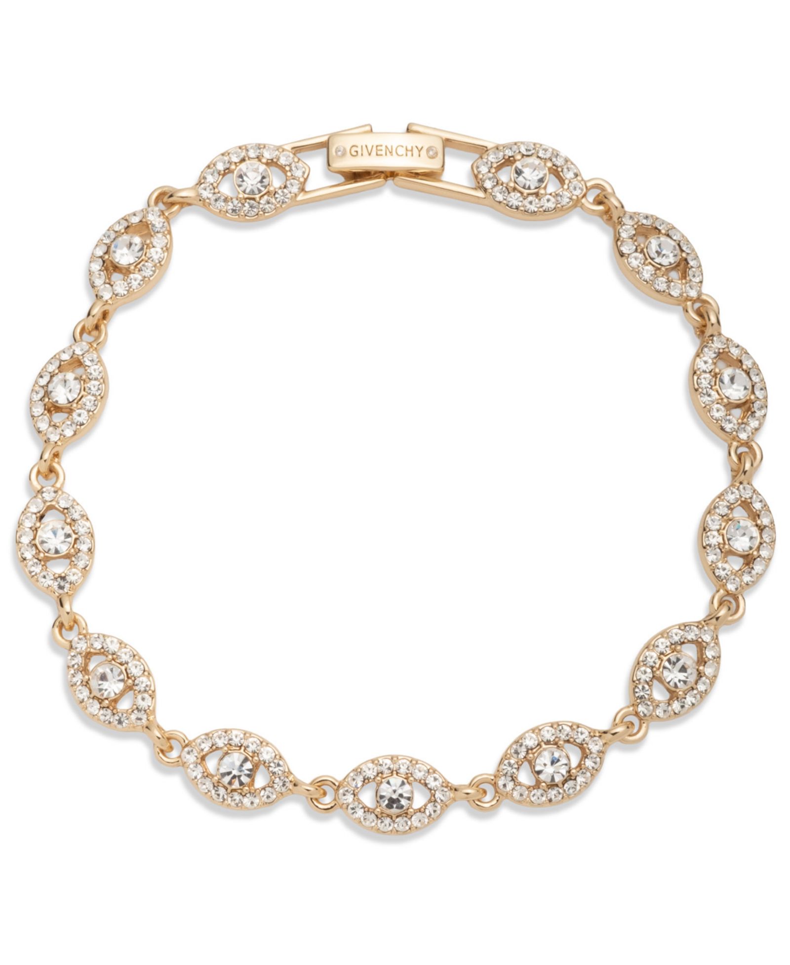 Givenchy Crystal Stone Gold-Tone Flex Bracelet