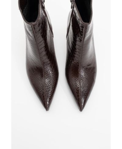 Brown pattern faux leather