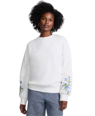 Blooms embroidery/chalk white
