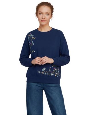 Navy cascading floral