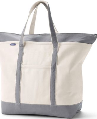 Lands' End сумка-тоут из канваса XL, 5 карманов, на молнии