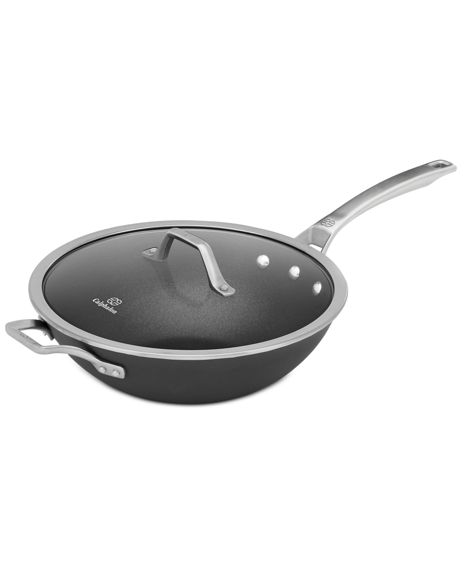 Вок Calphalon Signature Nonstick 12" Flat-Bottom с крышкой
