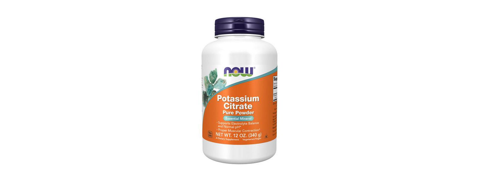 NOW Foods Potassium Citrate Pure Powder, 12 Oz