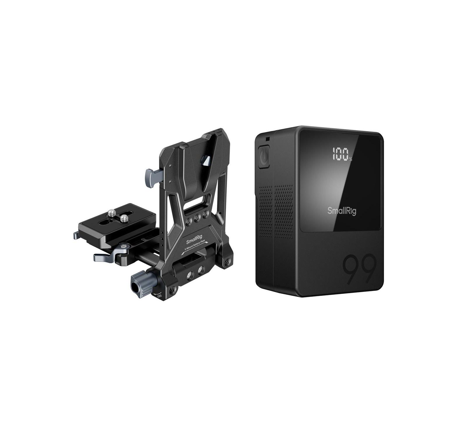 SmallRig VB99 Mini Rechargeable V-Mount Battery with Foldable Battery Plate