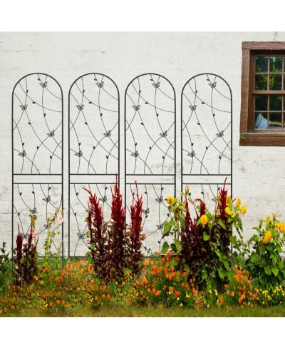 Streamdale Furniture 86.7" 4 Pack Metal Garden Trellis