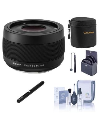 Hasselblad XCD 45mm f/4 P объектив, комплект с мягким чехлом для объектива, набором фильтров 62 мм, средством для чистки объективов, шнурком для крышки и набором для очистки