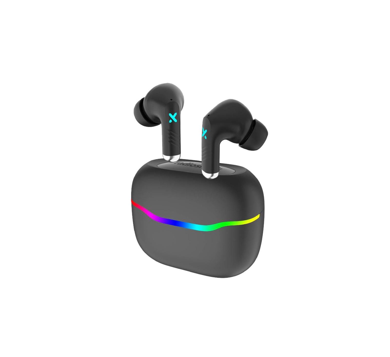 RadioShack Беспроводные игровые наушники с шумоподавлением и RGB светодиодной подсветкой, время работы 22 часа, 3304452 черный