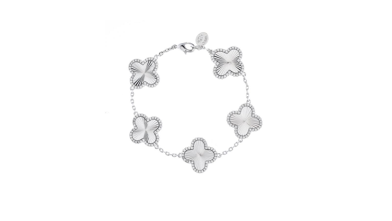 Rivka Friedman Браслет Five Station Flower, позолоченное Rhodium Plated