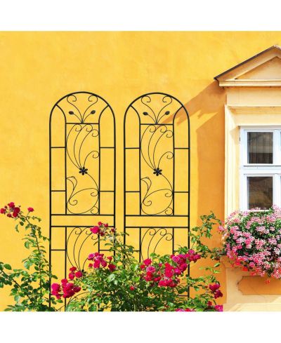 Streamdale Furniture садовая решетка 2-Pack Metal Garden Trellis, 86,7" Rustproof, Peacock Style