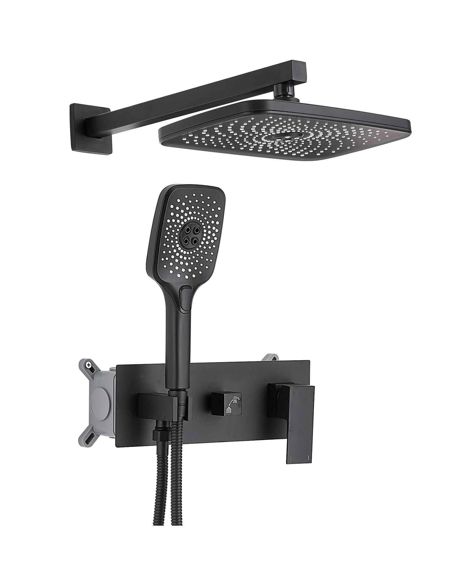 Greenspring Dual Function Rain Shower Head System with Handheld Shower Kit and Valve, Single Handle, 2-Spray