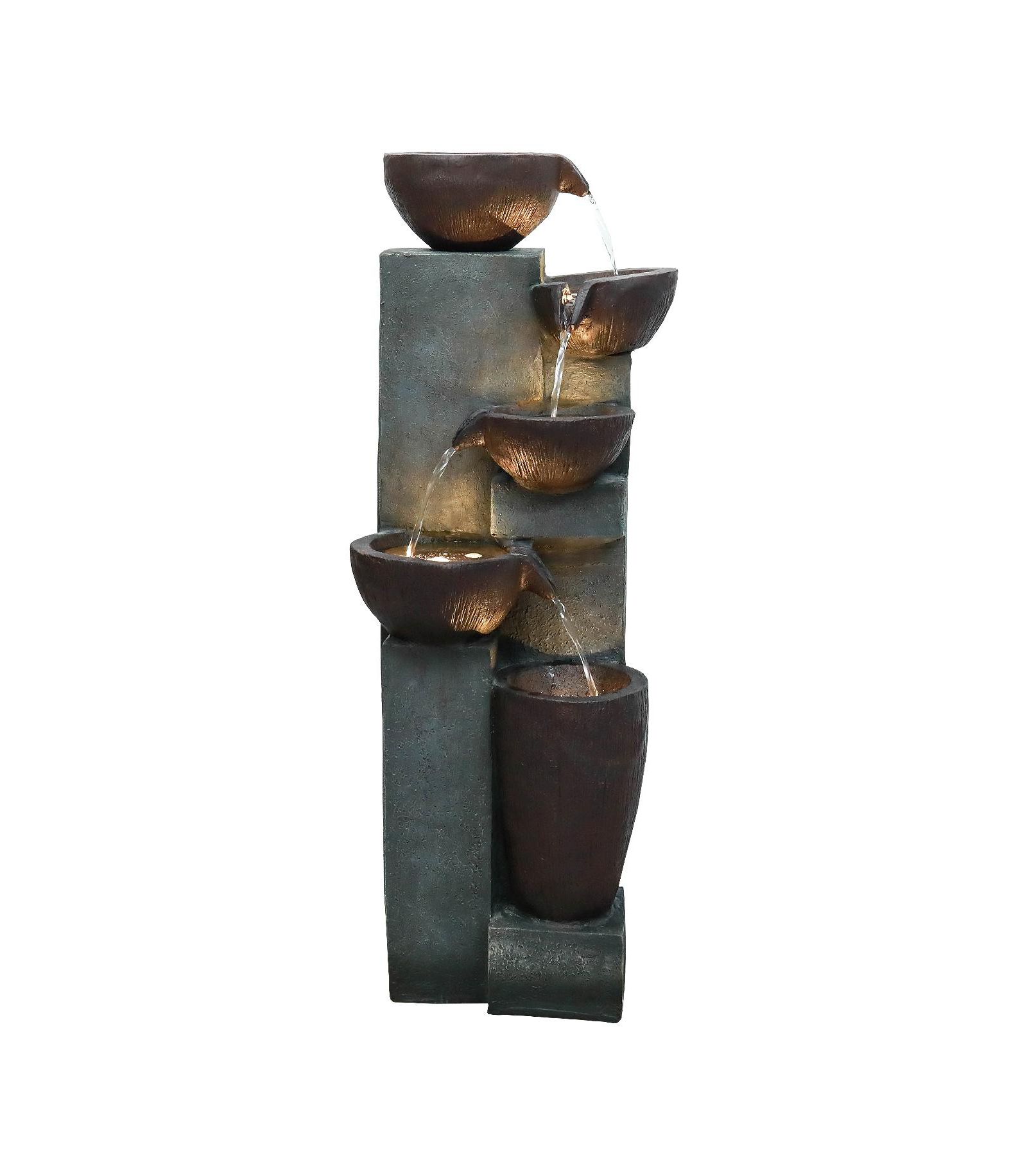 Водопадный фонтан SunJet 5-Tier Cascading Indoor/Outdoor с LED-подсветкой